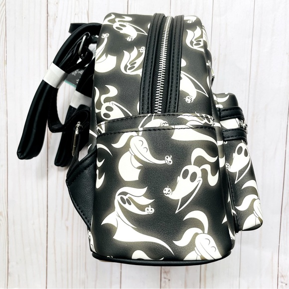 Loungefly Disney The Nightmare Before Christmas Zero Allover Print Mini Backpack - Picture 2 of 3